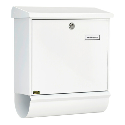 Burg-Wächter Briefkasten Comfort-Set 91300 W abschließbar weiß verzinkt