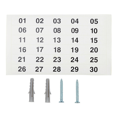 Burg-Wächter Schlüsselbox KC H.200mm B.160mm T.60mm schwarz Stahlblech Anz. Hak. 20 St.