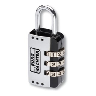 Burg-Wächter Zahlen-Vorhängeschloss Combi Lock 72 25 SB verchromt