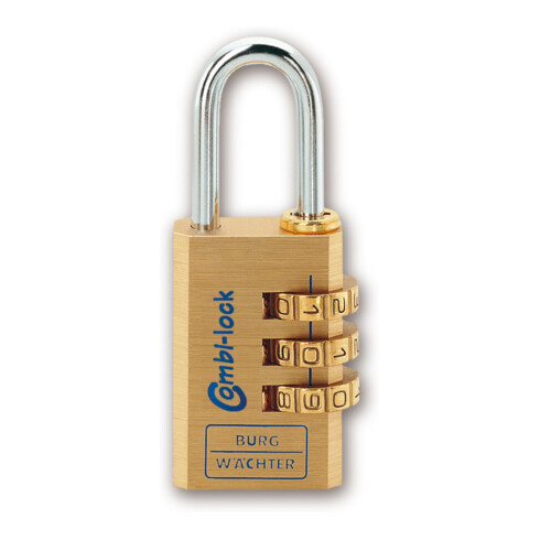 Burg-Wächter Zahlen-Vorhangschl. Combi Lock 80 Schlosskörper-B.30mm MS Zahlenroll. 3