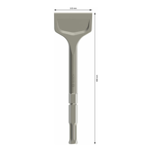 Burin à bêche Bosch avec support hexagonal 22 mm 400 x 115 mm