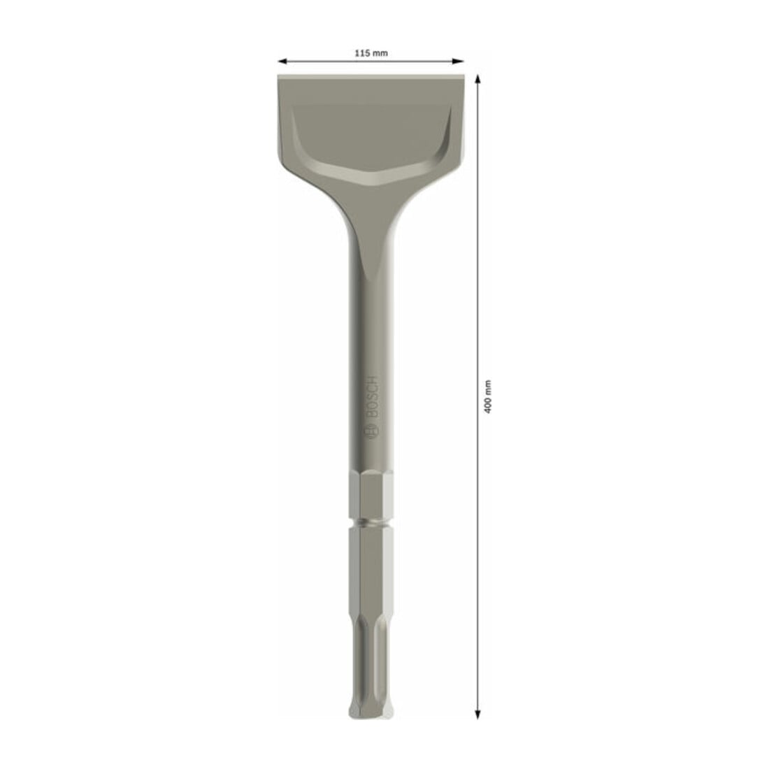 Burin à bêche Bosch avec support hexagonal 22 mm 400 x 115 mm
