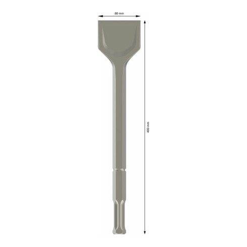 Burin à bêche Bosch avec support hexagonal de 22 mm 400 x 80 mm