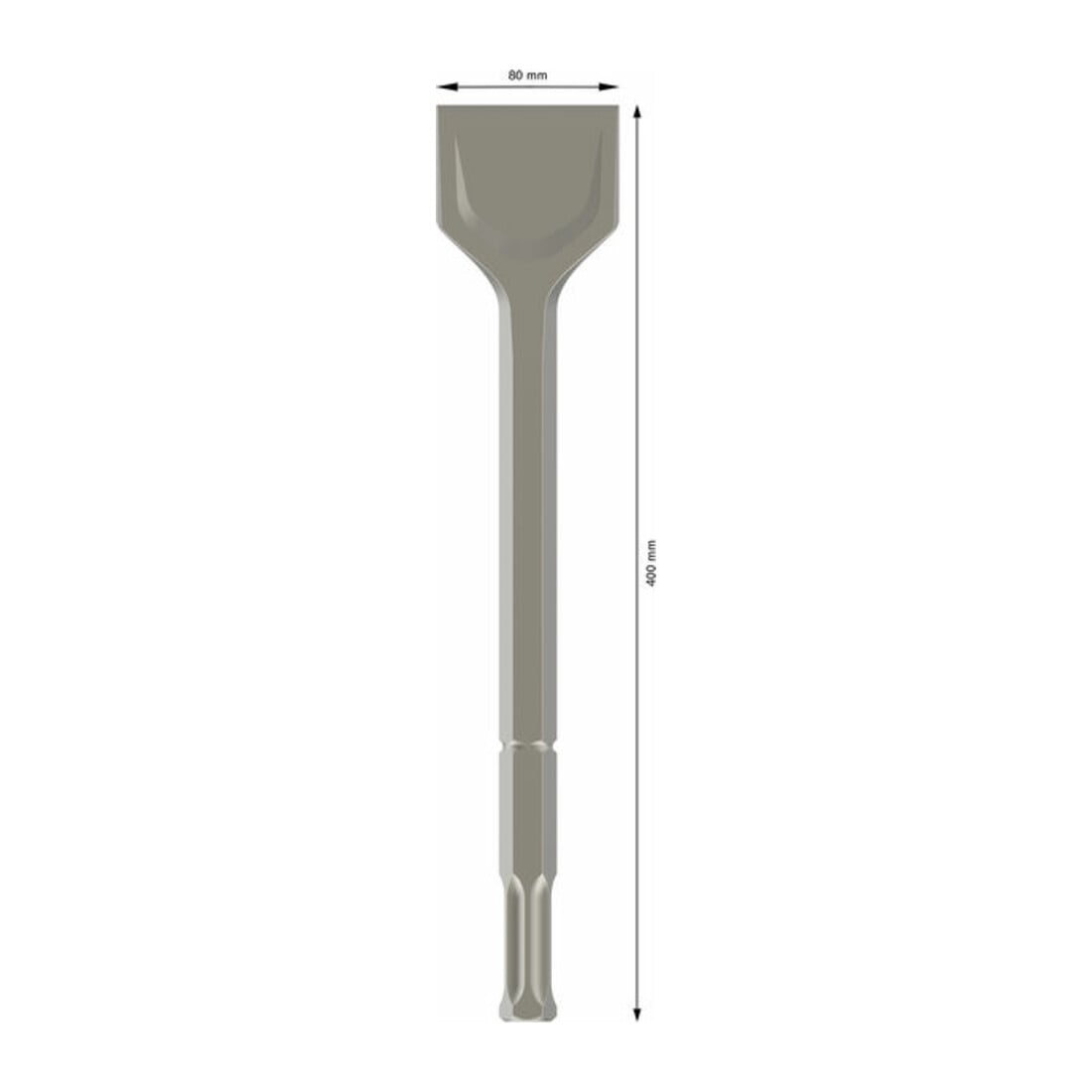 Burin à bêche Bosch avec support hexagonal de 22 mm 400 x 80 mm