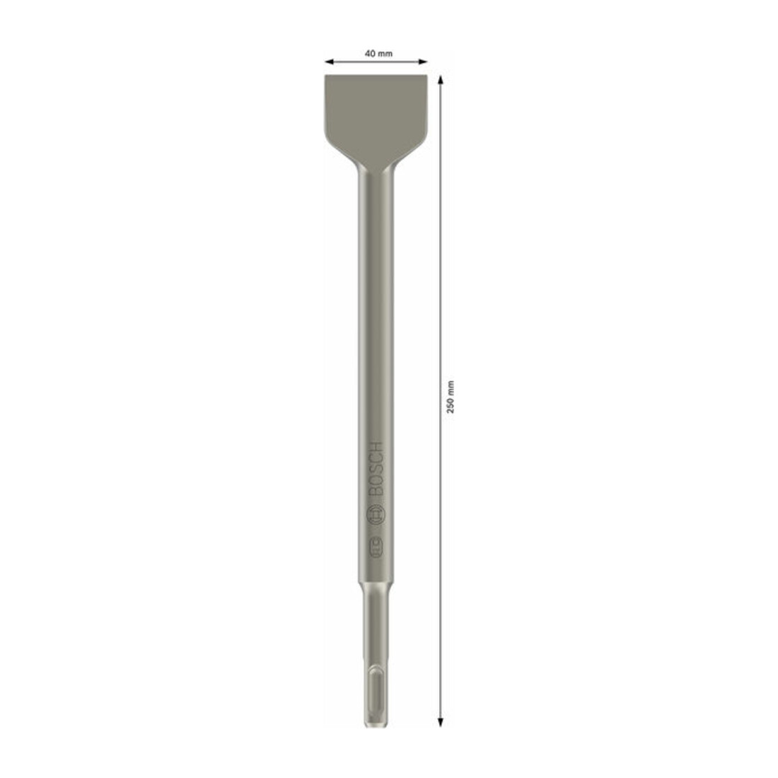 Burin à bêche Bosch avec support SDS-plus, 250 x 40 mm