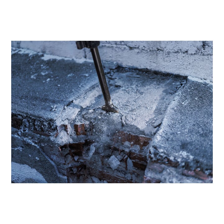 Burin bêche à queue six pans 30 mm 450 x 75 mm