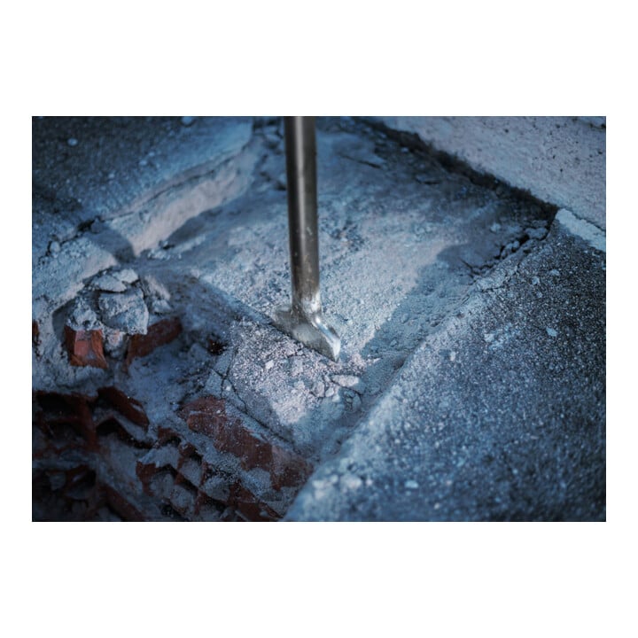 Burin bêche à queue six pans 30 mm 450 x 75 mm