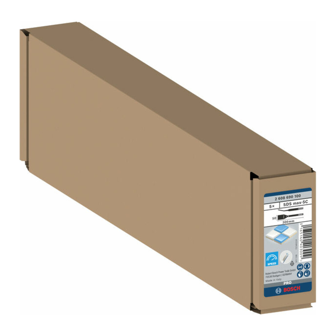 Burin de carrelage Bosch avec support SDS-max, 300 x 50 mm