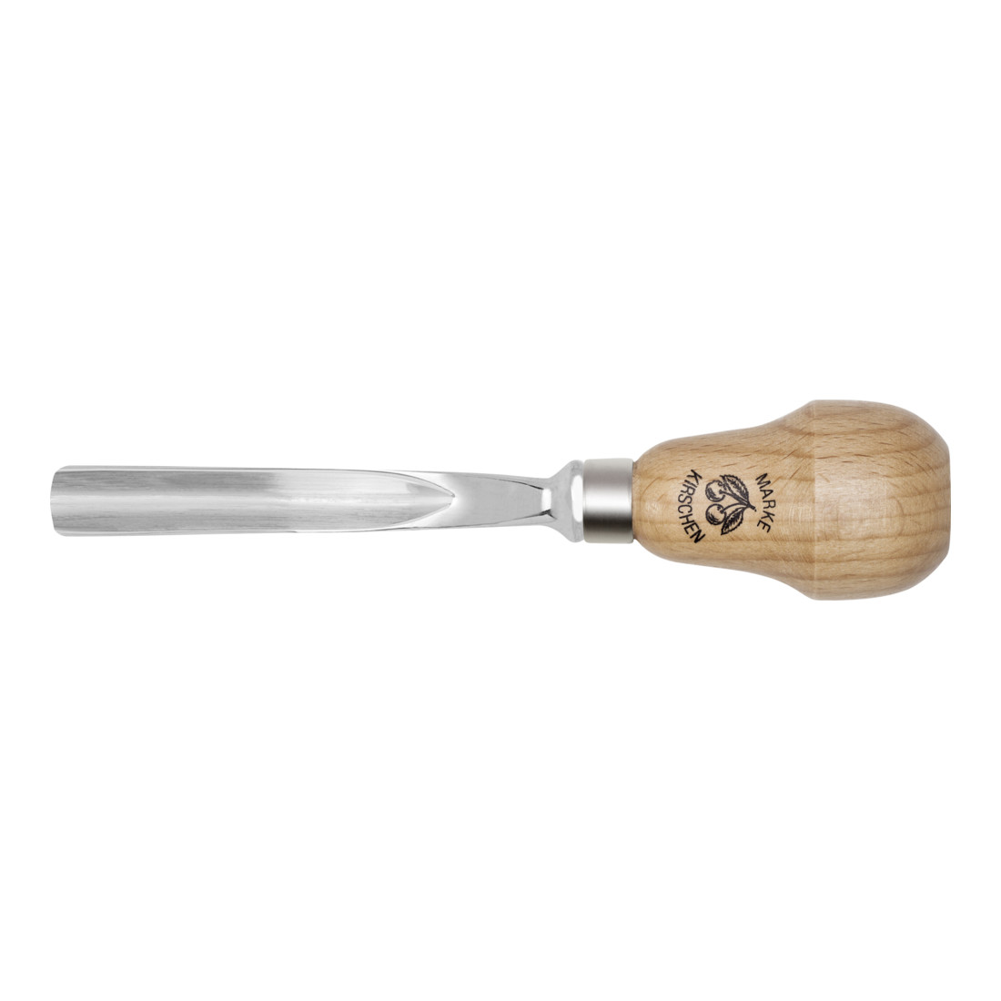 Gouge de sculpteur Kirschen avec manche en poire courbé avec tranchant en V
