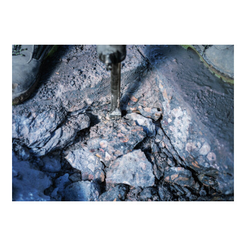 Burin plat à queue six pans 30 mm 400 x 35 mm