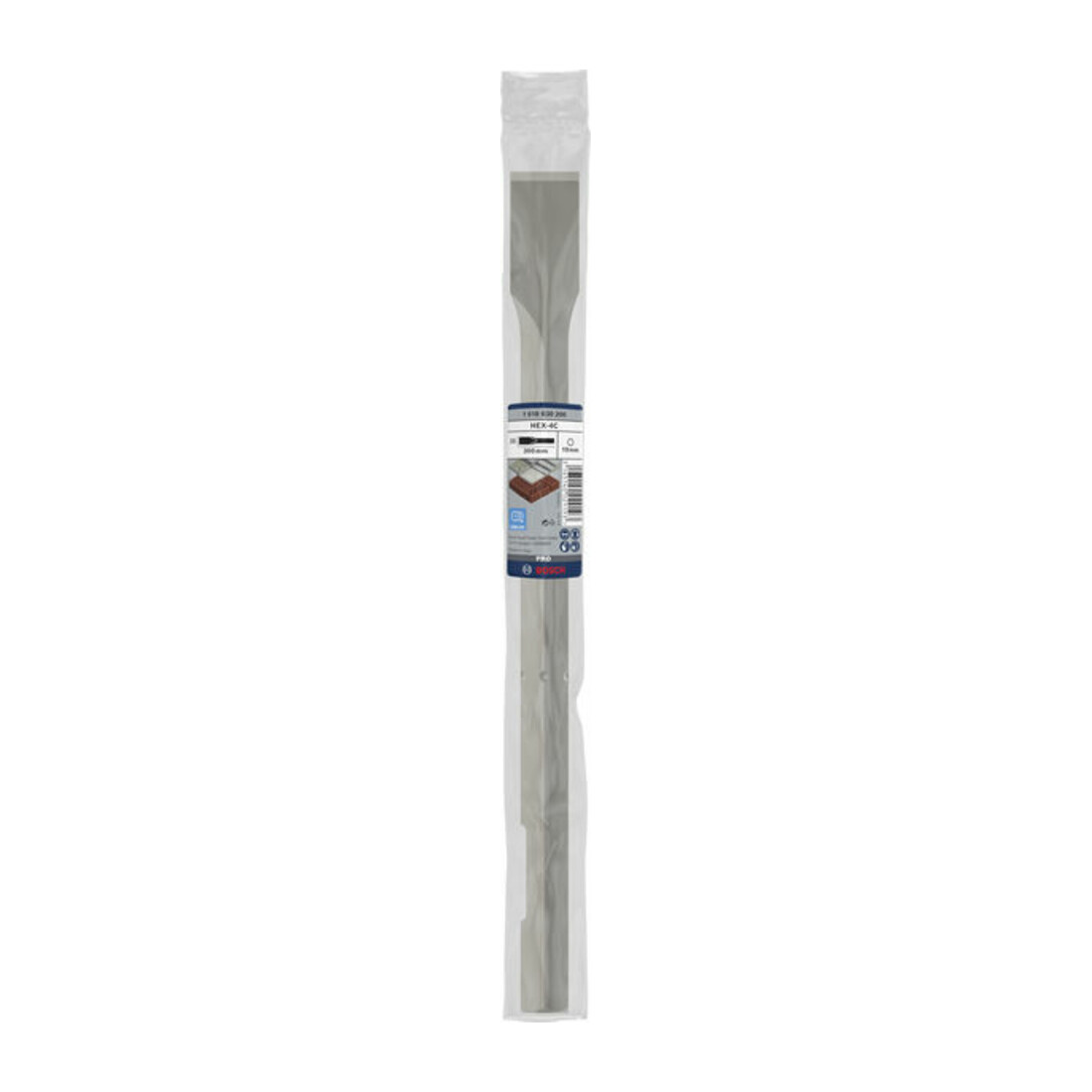 Burin plat Bosch avec support hexagonal 19 mm 300 x 25 mm