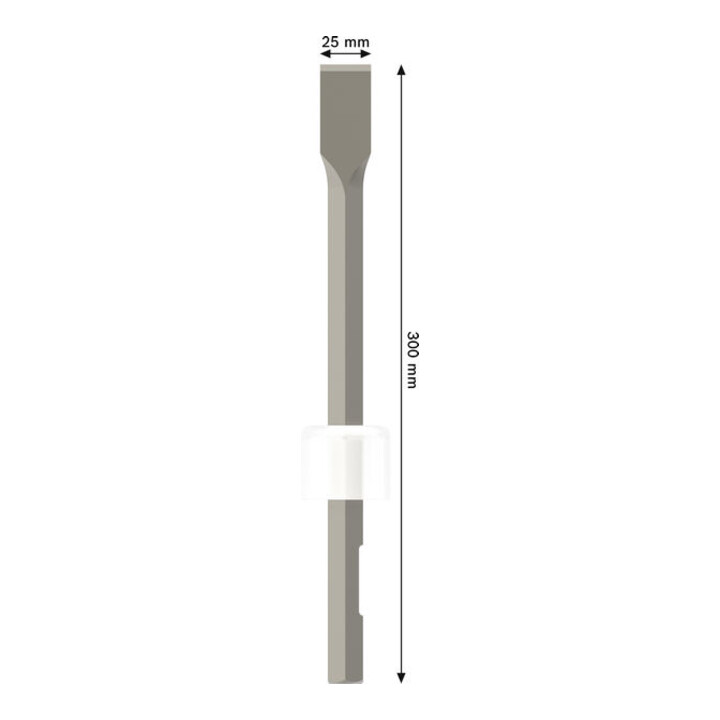 Burin plat Bosch avec support hexagonal 19 mm 300 x 25 mm