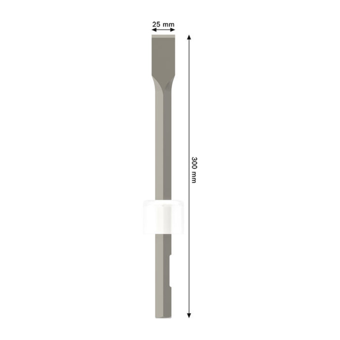 Burin plat Bosch avec support hexagonal 19 mm 300 x 25 mm