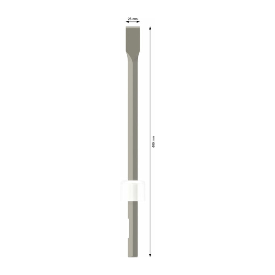 Burin plat Bosch avec support hexagonal 19 mm 400 x 25 mm