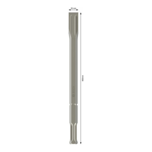 Burin plat Bosch avec support hexagonal 22 mm 400 x 30 mm