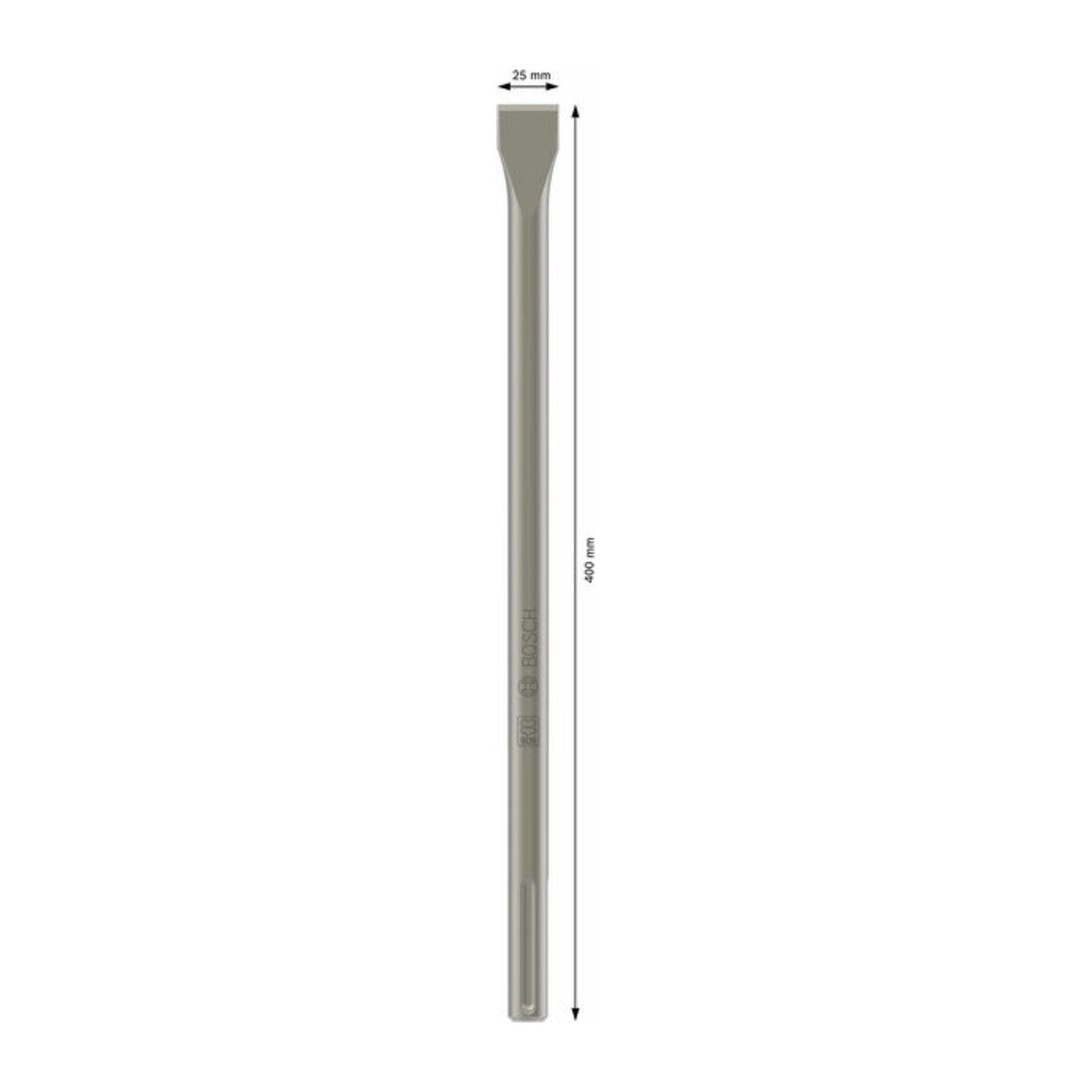 Burin plat Bosch avec support SDS-max, 400 x 25 mm