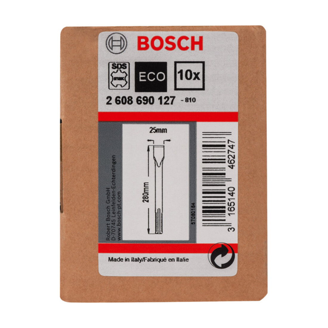 Burin plat SDS max 280 x 25 mm
