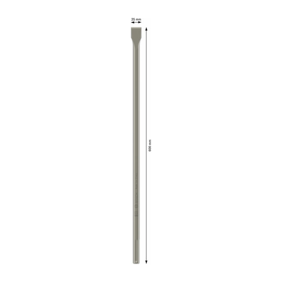 Burin plat SDS max 600 x 25 mm