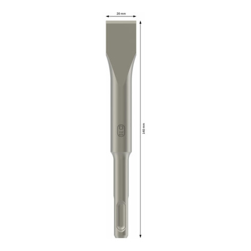 Burin plat SDS plus 140 x 20 mm