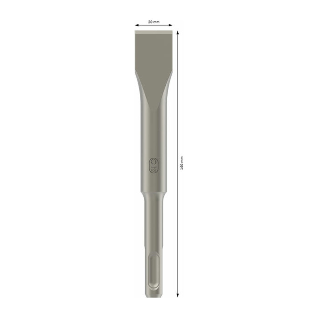 Burin plat SDS plus 140 x 20 mm