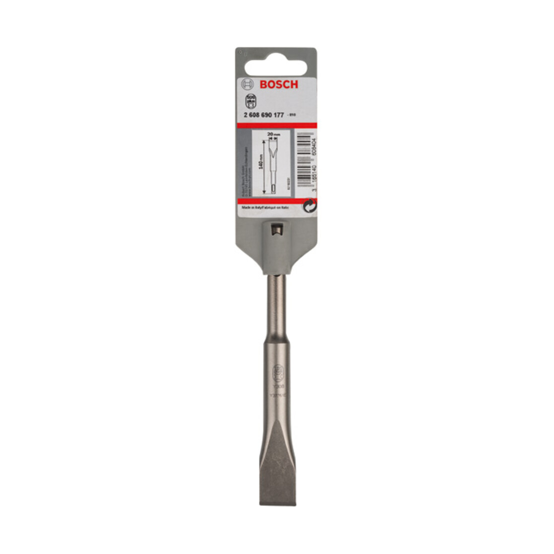 Burin plat SDS plus 140 x 20 mm
