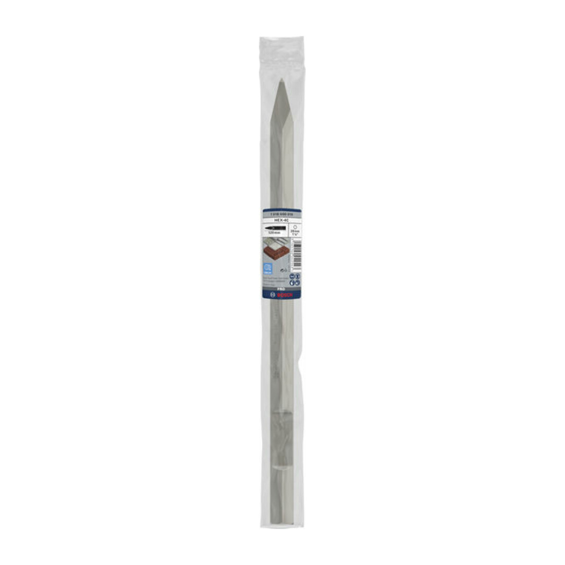 Burin pointu Bosch avec support hexagonal de 28 mm