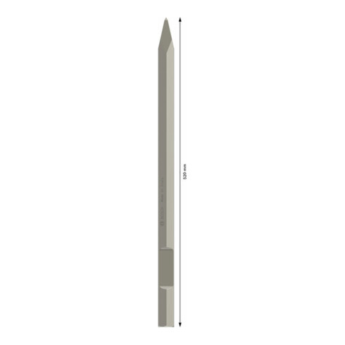 Burin pointu Bosch avec support hexagonal de 28 mm