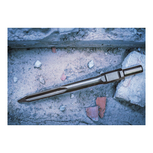 Burin pointu à queue six pans 30 mm 400 mm