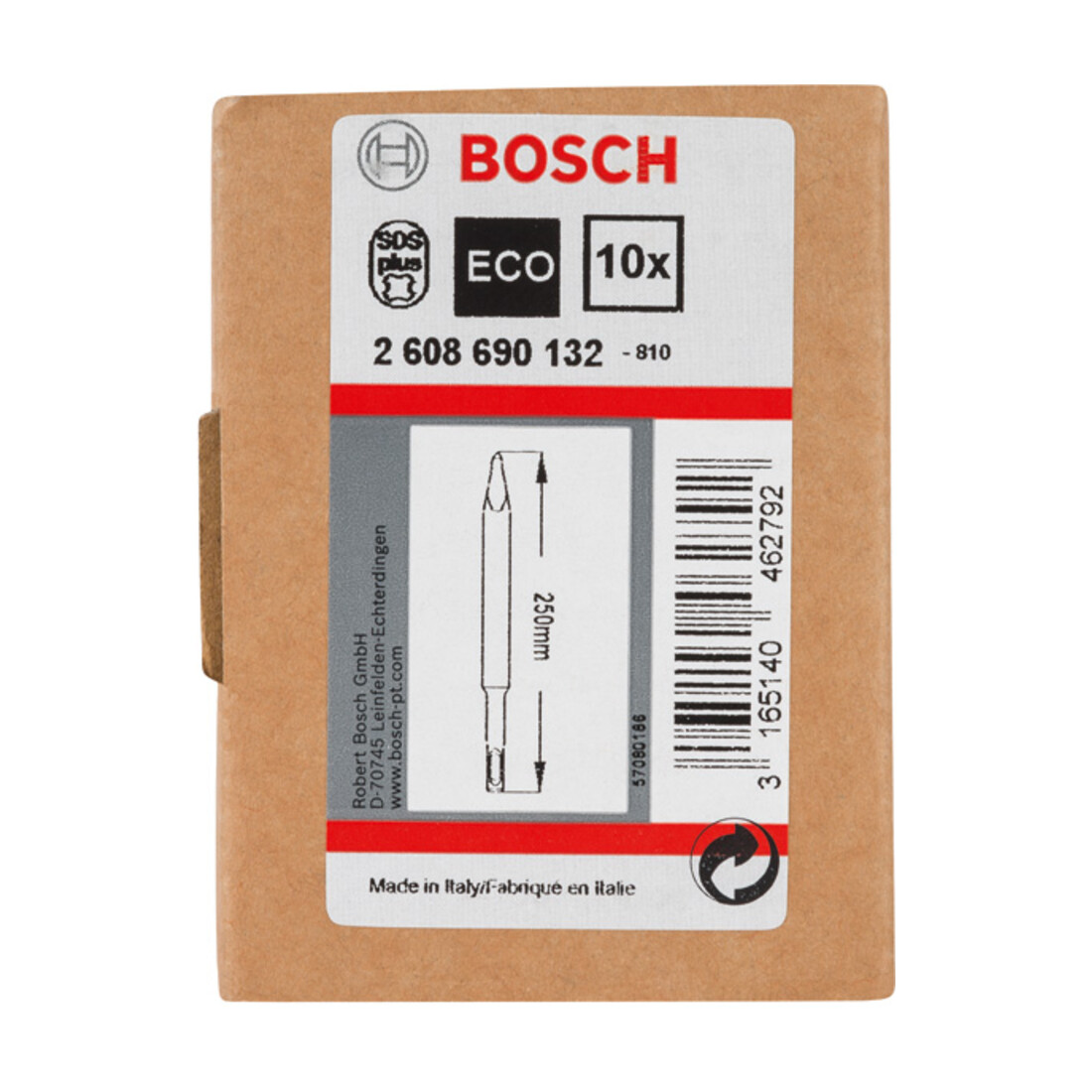 Burin pointu Bosch avec accessoire SDS-plus, 250 mm