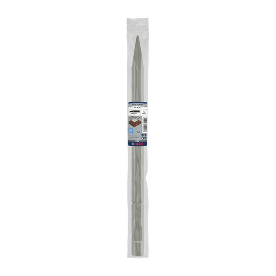 Burin pointu Bosch avec queue 6 pans de 19 mm, 400 mm