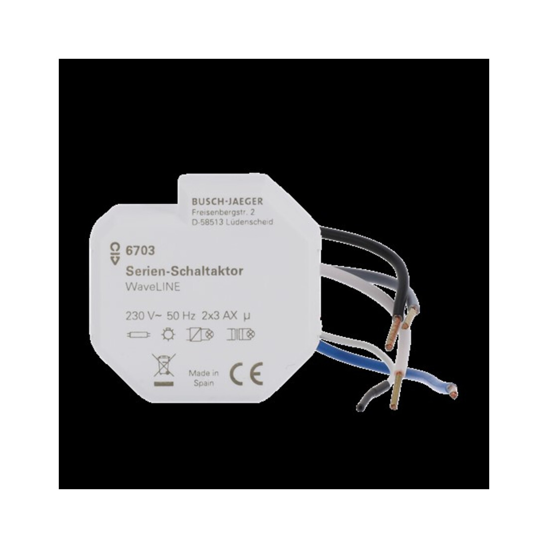 Busch-Jaeger Actionneur double blanc 6703