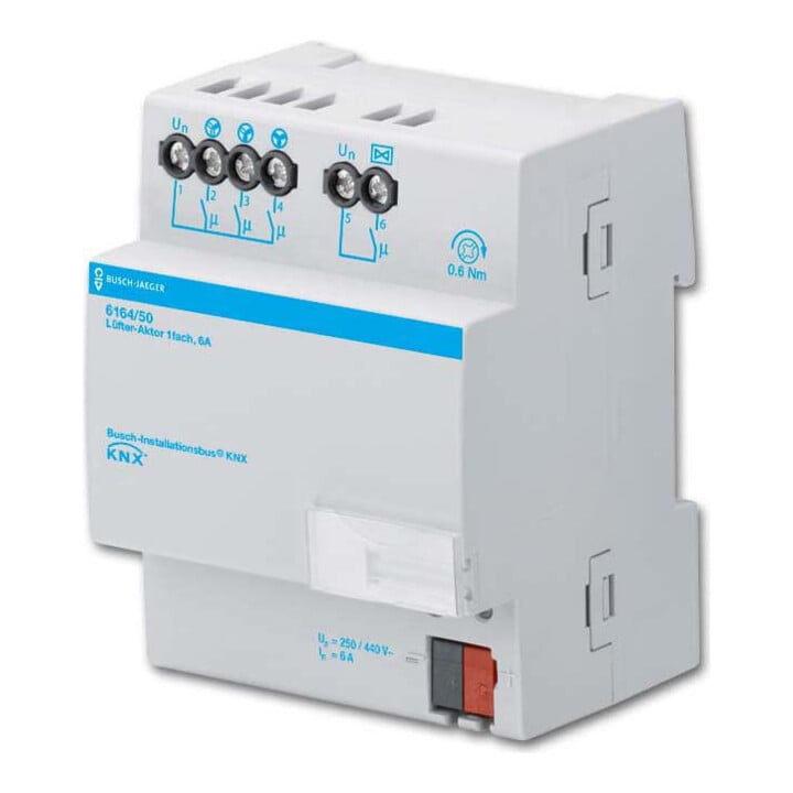Busch-Jaeger Actionneur ventilateur KNX REG 1 canal 6A 6164/50