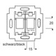 Busch-Jaeger Anneau de fixation pour Modular-Jack noir Socle 1814
