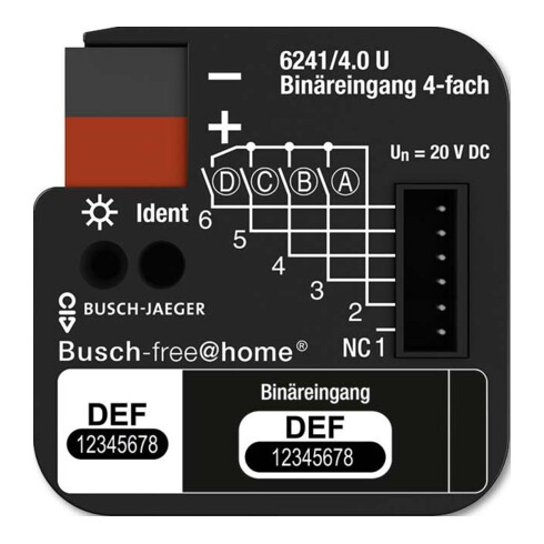 Busch-Jaeger Binäreingang 4-fach UP 6241/4.0 U