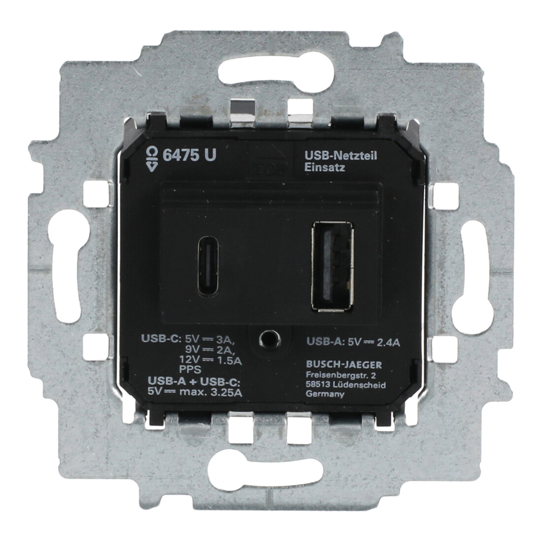 Busch-Jaeger Bloc d'alimentation USB A+C 6475 U