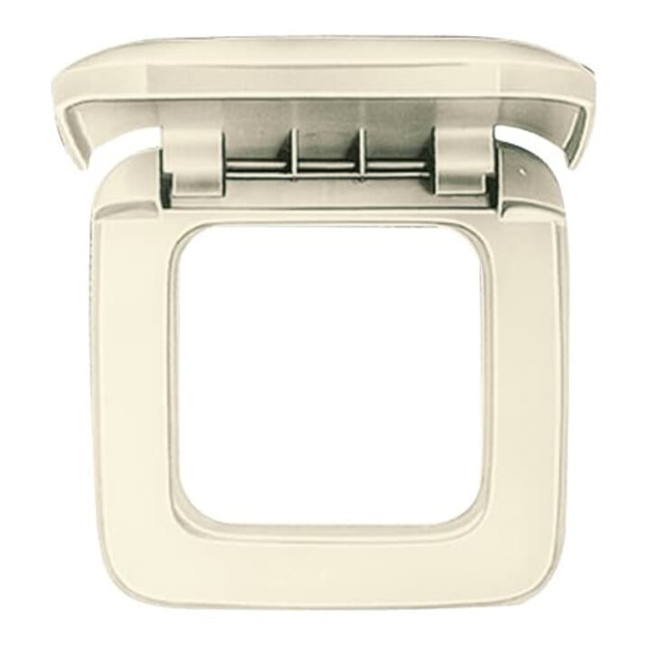 Busch-Jaeger Cadre 1 place blanc avec couvercle rabattable 2518-212