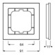 Busch-Jaeger Cadre 1 poste blanc studio 1721-284