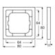 Busch-Jaeger Cadre 1 poste blanc studio, f.linear 1721-184K