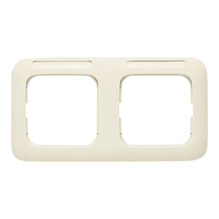 Busch-Jaeger Cadre 2-fach blanc, horizontal, visible 1732 NS-212