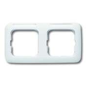 Busch-Jaeger Cadre 2-fach blanc, niveau, visible 1732 NS-214-1