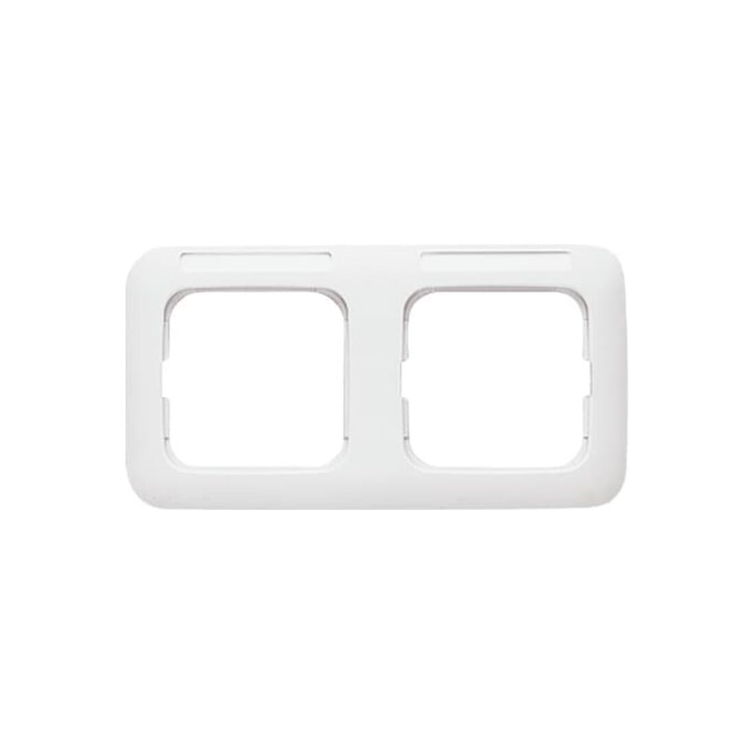 Busch-Jaeger Cadre 2-fach blanc, niveau, visible 1732 NS-214