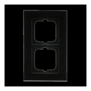 Busch-Jaeger Cadre 2-fach noir, verre 1722-825-3