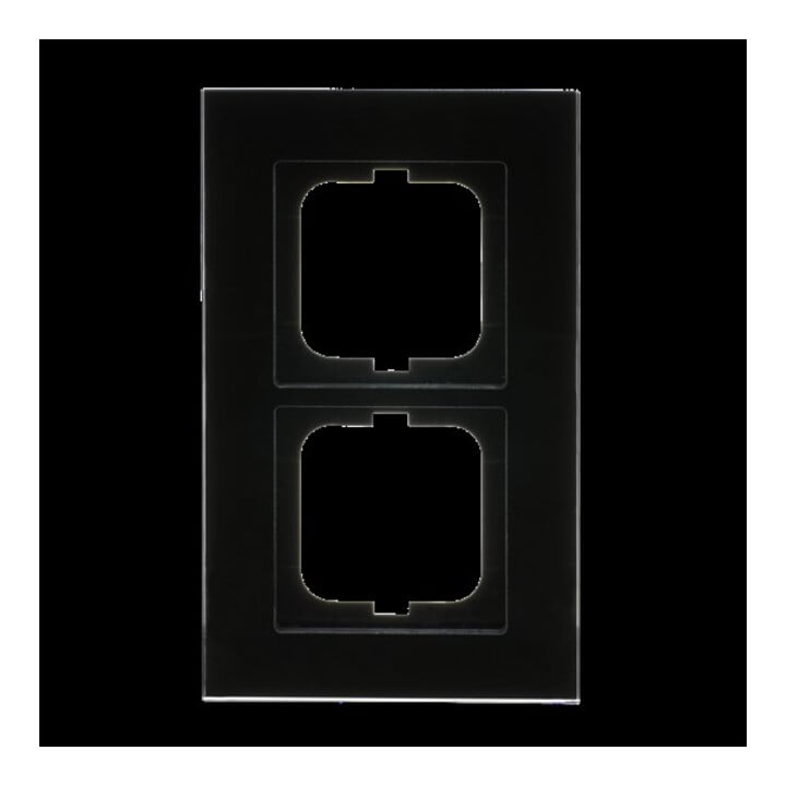 Busch-Jaeger Cadre 2-fach noir, verre 1722-825