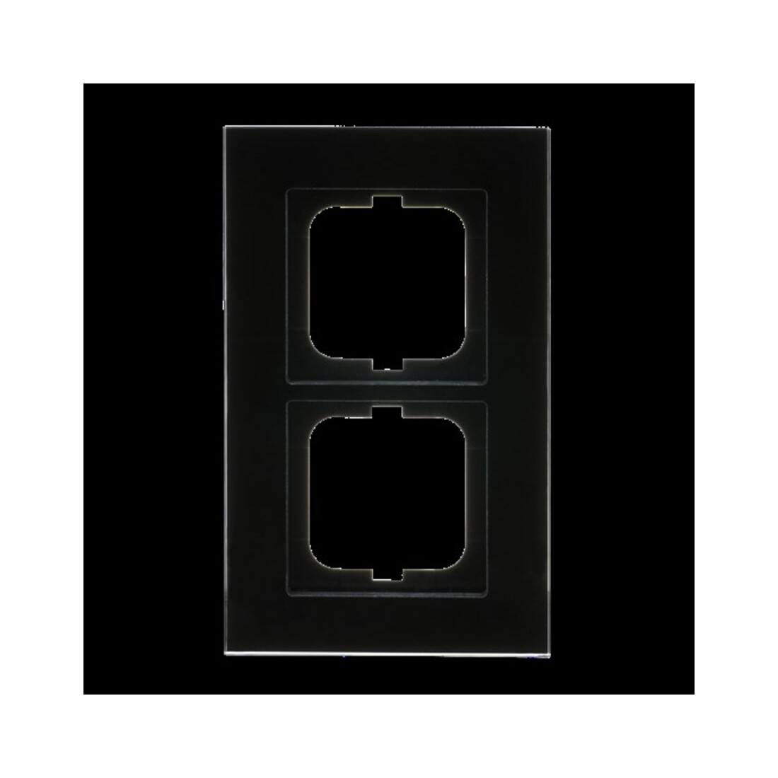 Busch-Jaeger Cadre 2-fach noir, verre 1722-825
