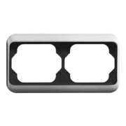 Busch-Jaeger Cadre 2-fach titane, horizontal, alpha 1722-266-3