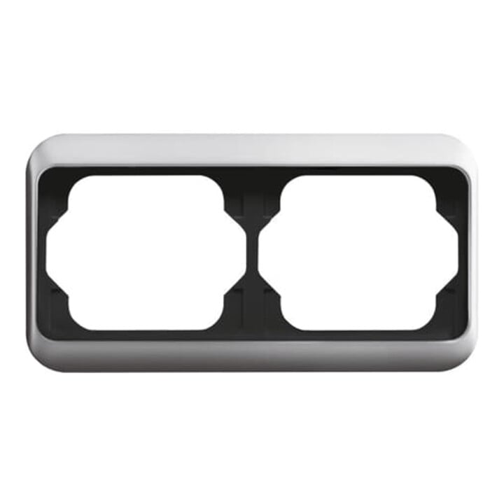 Busch-Jaeger Cadre 2-fach titane, horizontal, alpha 1722-266