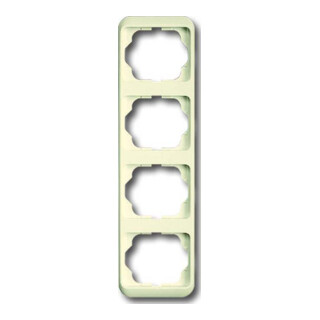 Busch-Jaeger Cadre 4-fach alpha 1734-22G éléphant/blanc, vertical