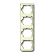 Busch-Jaeger Cadre 4-fach alpha 1734-22G éléphant/blanc, vertical-2