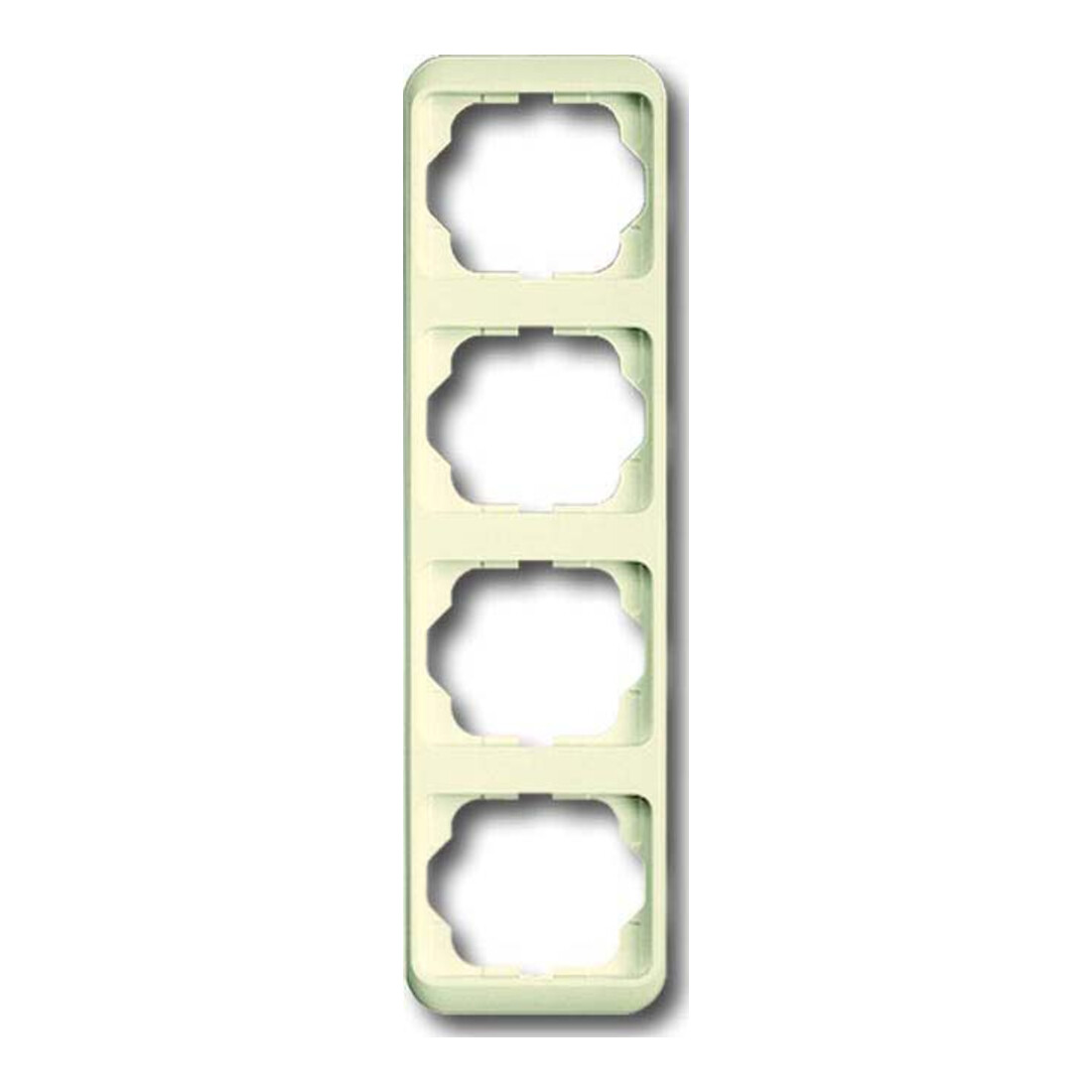 Busch-Jaeger Cadre 4-fach alpha 1734-22G éléphant/blanc, vertical