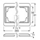 Busch-Jaeger Cadre 5 fois blanc studio, horizontal. 1725-24G